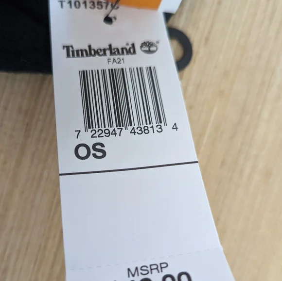 Timberland Cuffed Color Block Knit Beanie One Size Black Wheat Brown - Picture 4 of 7